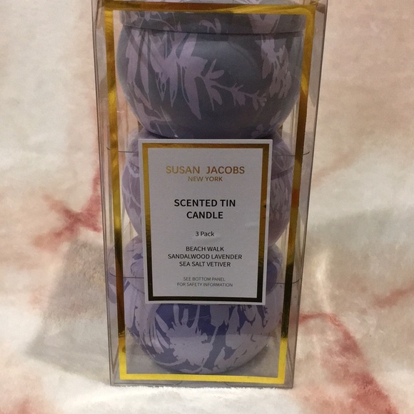 Susan Jacobs New York Scented Candle Floral Tins Trio NWT 3x3oz - Picture 15 of 16